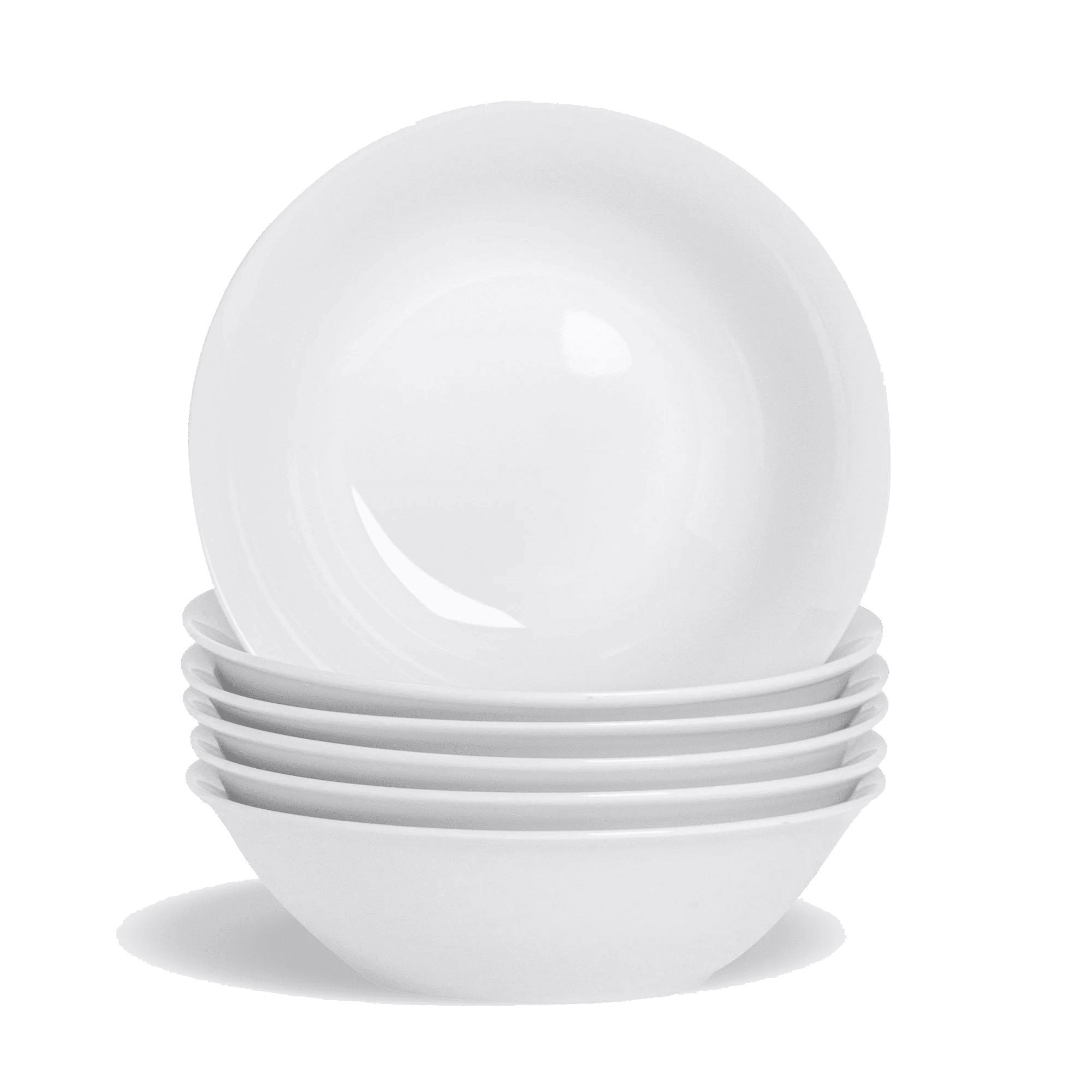 Argon Tableware 6X White 15.4cm (6 Inch) Wide Rimmed Side Plates - Desert Serving Dinner Set Bread Plate - Dishwasher and Microwave Safe Ceramic