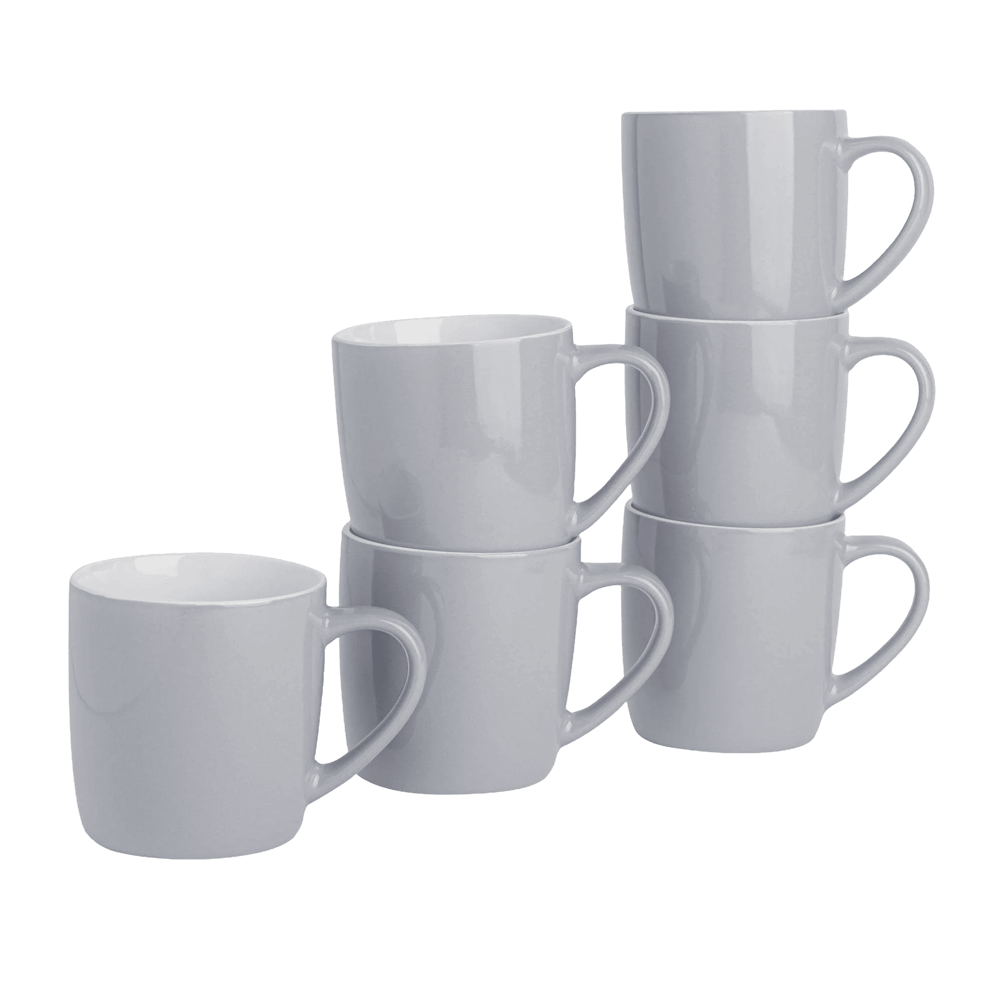 Argon Tableware 6X White 15.4cm (6 Inch) Wide Rimmed Side Plates - Desert Serving Dinner Set Bread Plate - Dishwasher and Microwave Safe Ceramic